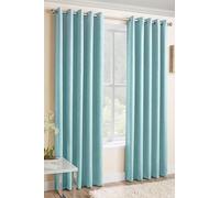 Enhanced Living Vogue Thermal Curtains for Bedroom - 90 x 108 inch (229x274cm) Eyelet Curtains for Living Room - Noise Reducing & Dim Out Curtain Pair - Sky Blue
