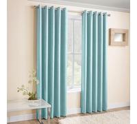 Enhanced Living Sky Blue 90 X 54 Inch (229X137cm) Pair Of Eyelet Thermal Noise Reducing Dim Out Curtains For Living Room And Bedrooms, Blue