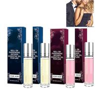 Enhanced Scents Pheromone Perfume for Women's Men - Attracts Men 10ml Portable Long Lasting Attraction Oil with Enhanced Scents, Romantic Fragrance for Dating (fruity floral+woody scent-4pc)