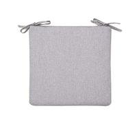 Enhanced Seat Cushions with Adjustable Straps & Zippered Removable Covers Non-Slip Indoor/Outdoor Dining Garden Office Chair Pads (Light Grey)