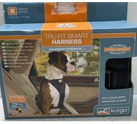 Enhanced Strength Tru-Fit Smart Harness w/seatbelt tether-Black 25-50 lbs-Medium