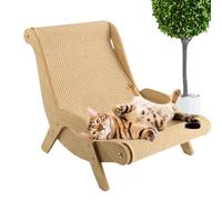 Enhanced sustainability: Using sisal natural fiber, this cat chair effortlessly withstands shedding andwear andtear,Helping to preserve the esthetic of your home. Scratch-Resistant andwear-