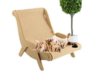 Enhanced Sustainability: Using sisal natural fiber, this cat chair effortlessly withstands shedding andwear andtear,helping to preserve the aesthetic of your home. Scratch-resistant andwear-