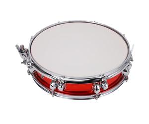 Enhanced Tuning Stability Superior Sound Quality Multilayered Pine Wood Shell 14 Inch Snare Drum Set Student Kit Beginner Practice Stainless Steel Drumsticks Portable Accessories (Red)