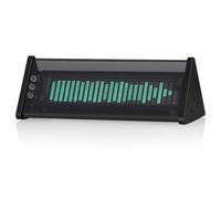 Enhanced VFD Spectrum Sound Level Meter with Multiple AUX Inputs and Clock Display for Home Audio Systems (black)