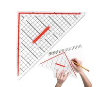 Enhanced Visibility: thedrafting triangle with transparent body and black-red scales ensures excellent readability on both light and dark surfaces, making it ideal for precise drawings on white paper