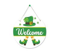 Enhances Holiday Decors With Leaves Sign Welcome Door For Both Indoor And Outdoor Use Decors Shamrock Party
