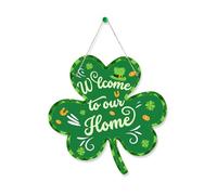 Enhances Holiday Decors With Leaves Sign Welcome Door For Both Indoor And Outdoor Use Decors Shamrock Party