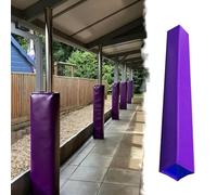 ENHEN 7ft Outdoor Pole Padding Square, Self Adhesive Basement Basketball Garage Gym School Cushion Sleeves Wrap, 3x3/ 4x4/ 5x5/ 6x6/ 7x7/ 8x8(Purple,9.5"x9.5" (24x24cm))