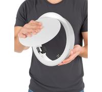 ENHEN Access Panel Circle Access Flap Cover Plate White, Round Plumbing Inspection Service Door for Garage Conduit Wiring Basement, 5 6 8 10 12 14 16 18 inch(300mm/12)