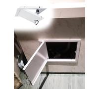 ENHEN Access Panel White Vertical Single Outdoor Kitchen Door, Spring Metal Loaded Access Panel Small Large, Push to Open Drywall Fuse Box Attic Cover Board(400mmx100mm/15.7inx3.9in)