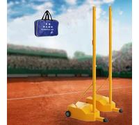 ENHEN Badminton Net Stand Free Standing Badminton Net and Stand, Indoor Outdoor Volleyball Poles with Fillable Base, 5.1ft Height Portable Tennis Net Frame for Beach