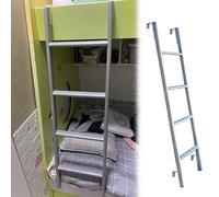 ENHEN Bunk Bed Ladder Adjustable Twin Bed Bunk Ladder - 116cm/ 130cm/ 140cm/ 150cm Tall, Sturdy Heavy Duty Home Camper Bed Side Ladder, Metal Hook-on Ladder (Size : 116cm/45)