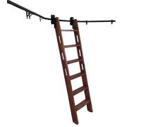 ENHEN Corner Rolling Library Ladder Hardware Black Sliding Rail Kit for Bookshelf, Heavy Duty Tensible Loft Stairs Ladder Tracks, Without Ladder, 260cm/ 900cm(400 cm)