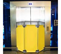 ENHEN Expandable Mobile Barricade Lift Maintenance Barricade Signs Fence, Expandable Plastic Barrier Gate, Shopping Centers/School/Driveway Crowd Control Temporary Roadblock (Color : 4-Pannel)