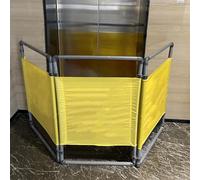 ENHEN Expandable Mobile Barricade Yellow Barrier Gate with Heavy Duty PVC Frame, Collapsible External& Internal Fence, Expandable Barricade Signs for Events/Crowd Control (Color : 6-Pannel)