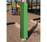 ENHEN Outdoor 3ft Square Pole Cushion Padding Wrap, 1" Thick Square Post Protector for Basement Floor Gym, Basketball Pole Covers Replacement(Green,9"x9" (23x23cm))
