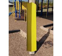 ENHEN Outdoor 3ft Square Pole Cushion Padding Wrap, 1" Thick Square Post Protector for Basement Floor Gym, Basketball Pole Covers Replacement(Yellow,2"x2" (5x5cm))