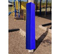 ENHEN Outdoor 3ft Square Pole Cushion Padding Wrap, 1" Thick Square Post Protector for Basement Floor Gym, Basketball Pole Covers Replacement(Blue,4.5"x4.5" (11x11cm))