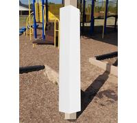 ENHEN Outdoor 3ft Square Pole Cushion Padding Wrap, 1" Thick Square Post Protector for Basement Floor Gym, Basketball Pole Covers Replacement(White,3"x3" (8x8cm))