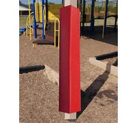 ENHEN Outdoor 3ft Square Pole Cushion Padding Wrap, 1" Thick Square Post Protector for Basement Floor Gym, Basketball Pole Covers Replacement(Red,10"x10" (25x25cm))