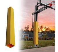 ENHEN Outdoor Basketball Post Protection Pad Square, 48 Inch Tall Basement Garage Pole Padding Wrap, All-Weather Column Crash for Parking Car(Yellow,4"x4" (10x10cm))