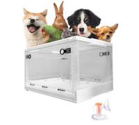 ENHEN Spray Atomization Oxygen Box - Dual Holes, Hospital/Veterinary Clinics/Home Nebulizer Cage, Portable Animal Pet Brooder Nursery, Easy to Move(M)