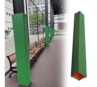 ENHEN Square Padding to Wrap Around Metal Pole, 4ft Tall Anti Slip Backyard Court Post Protector Cushion, 10 9 8 7 6 5 4.5 4 3.5 3 2.5 2 inch(Green,6"x6" (15x15cm))