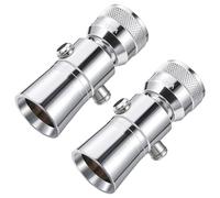 Enhon 2 Set 2 Settings Swivel Single Jet Shower Head with Shut Off Valve Replacement for 52652-PK Compatible with Delta Shower 2.5GPM Brass Water Saving Shower Head Chrome 1"