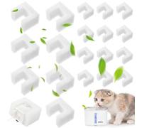 Enhon 20 Pack Foam Filters Replacement for Pet Fountains Compatible with Petsafe Viva 64oz & 140oz, Cat Dog Drinking Water Fountain Sponge Filters for Debris Removal, Pump Protection (White)