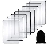 Enhon 3x Page Magnifier 7 x 4.7 Inch Magnifying Sheet Fresnel Lens Page Magnifying Glass for Elderly and People with Low Vision Reading Small Patterns, Maps and Books (8 Pieces)