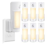 Enhon 4 in 1 Rechargeable LED Flashlights Plug in, 3 Pack LED Emergency Lights for Home, Power Failure Night Light with Motion Sensor, Portable Power Outage Light for