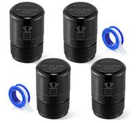 Enhon 4 Pcs 1-1/2 Inch NPT ABS In Line Vent, Diaphragm RV Air Admittance Valve for Under Sink Vent with PTFE Thread Seal Tape, Drain Vent Valve, Easy to Install