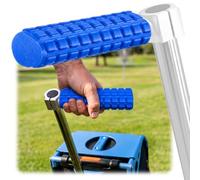 Enhon Disc Golf Cart Handle Grip Compatible with Zuca Disc Golf Cart - Ergonomic Non Slip Rubber Handle Upgrade, 3D Printing Weatherproof Discs Golfs Accessories(Blue)