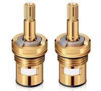 Enhon Faucet Cartridge Compatible with American Standard 994053-0070a or 994053-0070a/H Bathroom Kitchen Bathtub Faucet Stem Replacement, 4z-24h Hot and Cold Replacement Stem, Brass (2 Pack)