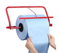 Enhon Paper Roll Holder Workshop, Metal Paper Roll Holder for Rolls up to 38 cm Wide, Workshop Accessories for Screwing, Crafting, Working & Cleaning - Paper Roll Not Included