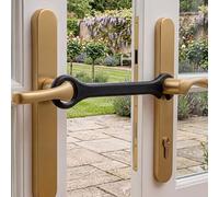 Enhon Patio Door Holders to Stay Open, French Door No Drill Elastic Restraint Strap for Holding Patio Doors Open Ventilation Aid and Pet Access Solution for Dogs & Cats(1 Pack,Black,17cm)