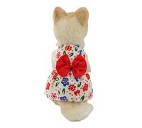 ENHVNYZA Dog Clothes Girl Dresses Floral Puppy Pet Cat Princess Bowknot Cute Summer Outfits-red M-s
