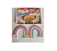 Enia Store DIY Set of 2 Macrame Rainbows Wall Hangings Craft Kit for Begginers