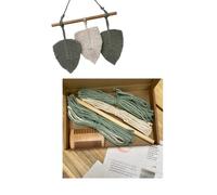 Enia Store Macrame Kit for beginners, leaf wall hanging craft kit Macrame leaves DIY set Make your own