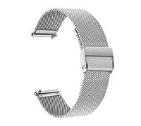 ENICEN Stainless Steel Straps Compatible With Garmin Forerunner 55 245 645M Smart Watch Band Metal Bracelet Belts Compatible With Approach S40 S12 S42 Correa (Color : Style 2 Silver, Size : For Fore