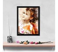 Enigma Accessories Customised family portrait Watercolour Painting from Photo | Gift for Her Gifts for Him | Fine Art Printing (A4 - PORTRAIT - 8.3 x 11.7 inch)