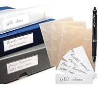 Enigma Adhesive Clear Spine Label Index Pockets for Binders & Boxes 102mm x 35mm (12 pack)