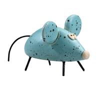 enigma supplies Small Ceramic Mouse Figurine (Turquoise)