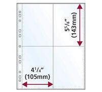 Enigma Xtra Acid Free HD A4 Portrait E4 Photo Sleeves for Ring Binder Albums - 4 Pocket per Page (25 Pack)