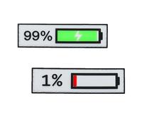 EnigmaGlow 2 Pcs Charging Power Display Morale Patch Funny Patch 3D PVC Rubber Applique Emblem Hook Backed