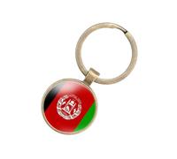 EnigmaGlow World Most Countries Flag Keyring Key Chain Zinc Alloy Keychains Daily Keychain Home Car Keys for Men Women, Afghanistan, 2.1inch