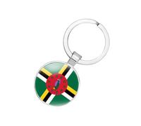 EnigmaGlow World Most Countries Flag Keyring Key Chain Zinc Alloy Keychains Daily Keychain Home Car Keys for Men Women, Dominica, 2.1inch