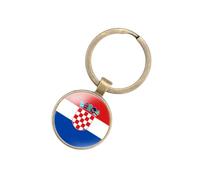 EnigmaGlow World Most Countries Flag Keyring Key Chain Zinc Alloy Keychains Daily Keychain Home Car Keys for Men Women, Croatia, 2.1inch