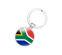 EnigmaGlow World Most Countries Flag Keyring Key Chain Zinc Alloy Keychains Daily Keychain Home Car Keys for Men Women, South Africa, 2.1inch